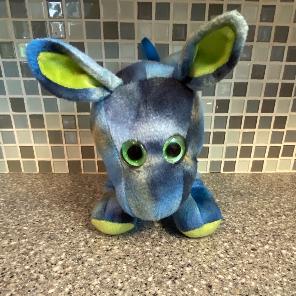 Hugfun Hug Fun winged dragon blue tie dyed 12"